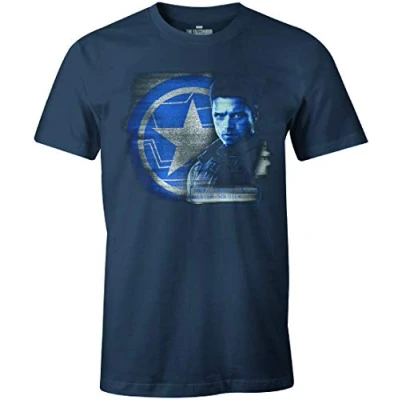 Image of Marvel MEFALCOTS005 Men&#039;s T Shirt, Denim, S