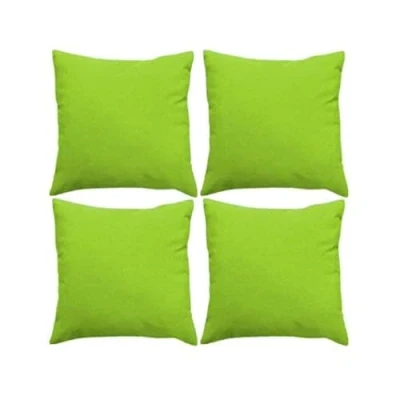 Image of EVRE Indoor Outdoor Shower Proof Cushions for Home Decor Balcony Patio Garden Furniture Decorative (18x18 Inches) (Green, Pack of 4)
