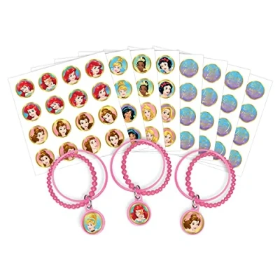 Image of amscan girls Disney Princess Kit 7cm Multicolor 8 Pcs. Bracelet, Pink