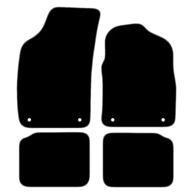 Image of Carsio Carpet Car Mats For Fiat 500 Hybrid 2020+ Onwards Tailored Fit Floor Mat Set Complete Accessory Black Custom Fitted All Weather, Anti Slip Backing &amp; Grey Trim