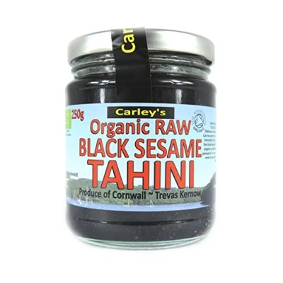 Image of CARLEY&#039;S Organic Raw Black Sesame Tahini Vegan 250g (Pack of 1)