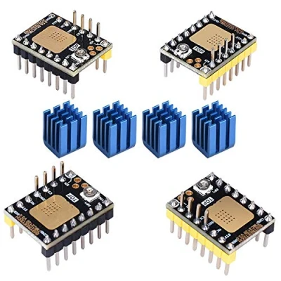 Image of KINGPRINT TMC2130 V3.0 Stepper Motor StepStick Mute Silent Driver with Heatsink for 3D Printer Control Board 4 Packs (DIY)