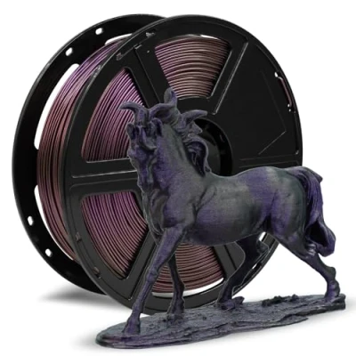 Image of FLASHFORGE HS PLA Filament 1.75mm +/ 0.02mm, Max 500mm/s High Speed Printing, Chameleon Series 3D Printer 1kg(2.2lbs), Perfectly Hide The Layer Line (Abyssal Purple)
