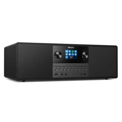 Image of PHILIPS Micro Music System TAM6805 50W All in One with Internet Radio, Bluetooth, Spotify Connect, USB, CD Player, DAB+, FM, Bass Reflex Speakers Compact Audio for Home, Office, or Kitchen