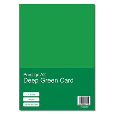 Image of Prestige A2 Deep Green 180gsm Craft Card x 10 Sheets (594mm 420mm)