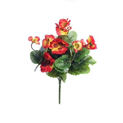 Image of Best Artificial 30cm Pansy Plug Plant Pot NOT Included (Flame Red)