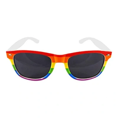 Image of Adults Rainbow Gay Pride/ Carnival Sunglasses with Dark Lenses Acessory