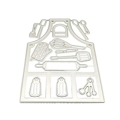Image of Apron Metal Die Cuts, Cutting Dies Stencil DIY Scrapbooking Album Paper Card Template Mold Embossing Craft Decoration