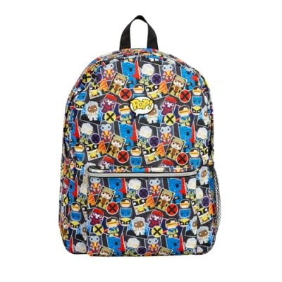 Image of Loungefly WM MARVEL XMEN Pop! AOP NYLON BACKPACK NCA Wolverine X Men Premium Vegan Leather Gift Idea Official Merchandise for Boys, Girls and Women Comic Books Fans