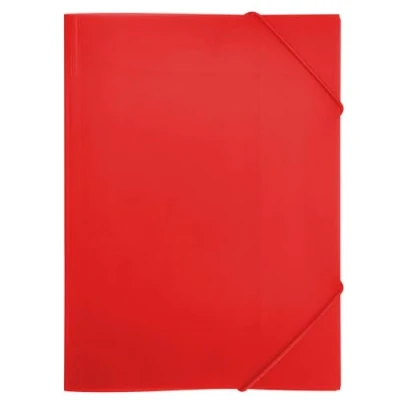 Image of RAYLU PAPER A4 Folder with Elastic Bands and Flaps, Storage Folders for Documents, Office School, Made 100% Recyclable Polypropylene (A3, Red)