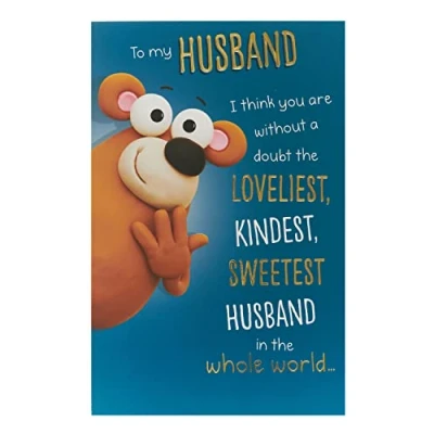 Image of UK Greetings Husband Birthday Card Funny Design