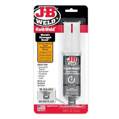 Image of JB WELD KWIKWELD 6 MINUTE STEEL EPOXY Strong, Lasting Repairs To Metal &amp; Multiple Other Surface Types 50176UK