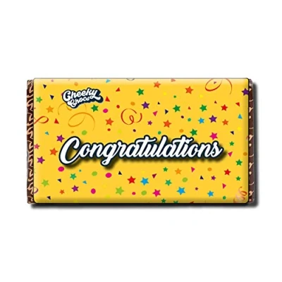Image of Congratulations Chocolate Bar with Novelty Joke Wrapper Funny Rude Gift Birthday Present (Chocolate Included)