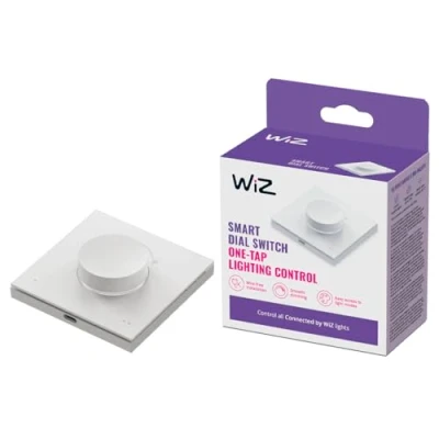 Image of WiZ Smart Dial Switch Portable One Tap Dimming and Scene Control, USB Rechargeable, Controls All “Connected by Lights