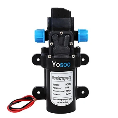 Image of High Pressure Dell Automatic Water Pump for Camper Caravan Boat Truck Garden (DC 12 V 60 W Diaphragm, 115PSI)