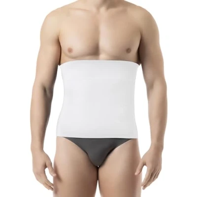 Image of Farmacell 405 (White, XL) Men&#039;s Waist Control Belt Shaping Band Trimmer Body Shaper Abdomen Men’s Tummy Shapewear