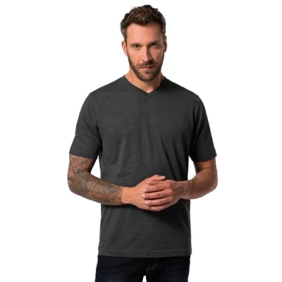 Image of JP 1880 Men&#039;s V T Shirts, Anthracite Mixture, 3XL