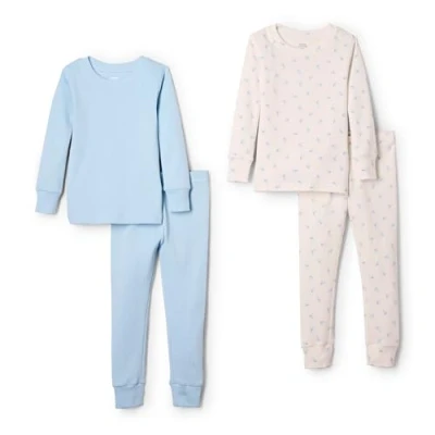 Image of Amazon Essentials x Sofia Grainge Unisex Babies&#039; Snug Fit Cotton Pyjamas, Pack of 2, Little Bunnies/Pale Blue, 24 Months