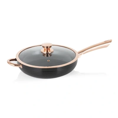 Image of Tower Linear Rose Gold 28cm Multi Pan Set Black