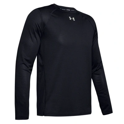 Image of Under Armour Men Qualifier Longsleeve Long sleeve Shirt Black/Reflective (001), 2X Large