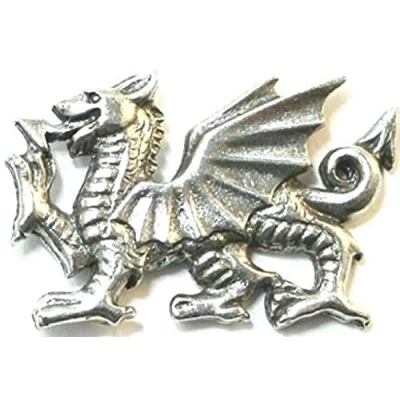 Image of Artsinhistory Welsh Dragon Pin Badge pewter