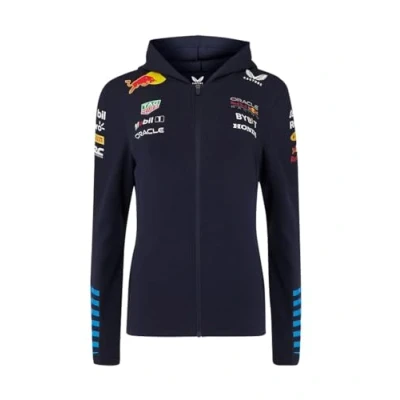Image of Castore Red Bull Racing F1 Women&#039;s 2024 Team Full Zip Hooded Sweatshirt, Night Sky, XS