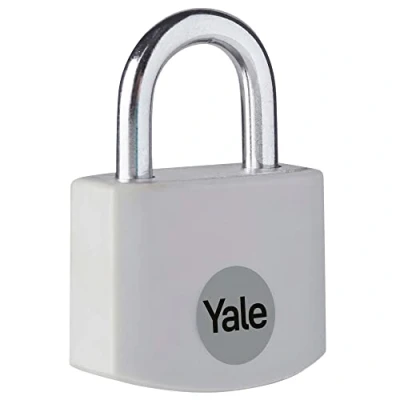 Image of Yale YE3B/25/112/1/GR Standard Security 25mm Aluminium Padlock Grey Open Steel shackle 3 keys