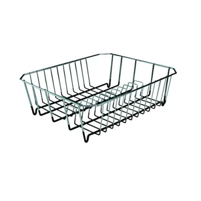 Image of APOLLO Chrome Rectangular Dish Drainer with cutlery holder, 364x314x120 mm 1523