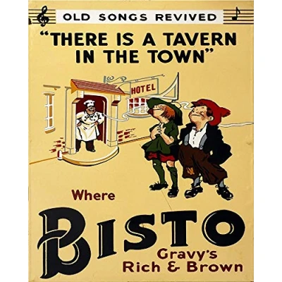 Image of Where Bisto Gravy METAL Wall Sign 6x8Inches Plaque Vintage Retro
