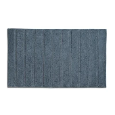 Image of kela Megan 24701 Bath Mat 80 cm x 50 100% Cotton Smoke Blue Non Slip Washable up to 30 C Suitable for Underfloor Heating