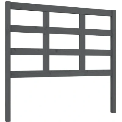 Image of vidaXL Bed Headboard Grey 105.5x4x100 cm Solid Wood Pine