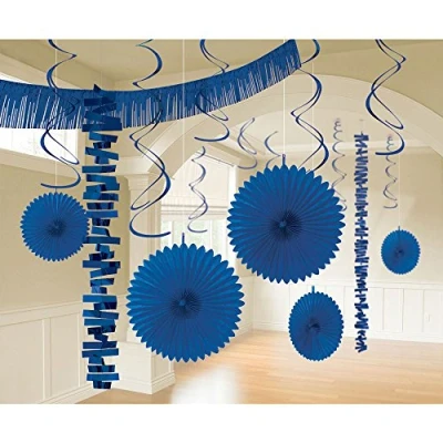 Image of amscan 241700 105 55 Royal Blue Decoration Kit