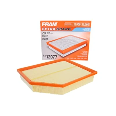 Image of FRAM Extra Guard Flexible Panel Engine Air Filter Replacement, Easy Install w/Advanced Protection and Optimal Performance, CA12077, for Select Volvo Vehicles