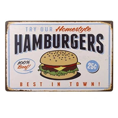 Image of 20x30cm Vintage Metal Tin Wall Sign Plaque Poster for Cafe Bar Pub Food #1