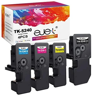 Image of ejet TK 5240 Toner Compatible for Kyocera TK5240 Ecosys M5526cdw M5526cdn P5026cdw P5026cdn (Black Cyan Magenta Yellow, 4 Pack)
