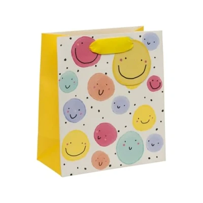 Image of Glick Medium Gift Bag, Giggle Piggle, 225 x 200 100 mm, Luxury Recyclable Bag for Birthdays &amp; Celebrations