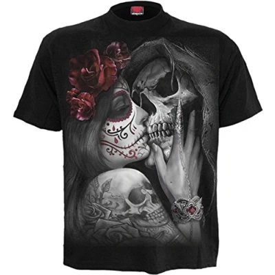 Image of Spiral Dead Kiss T Shirt Black M