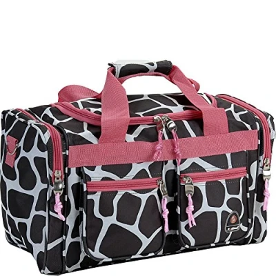 Image of Rockland Luggage 19 Inch Tote Bag, Pink Giraffe, One Size