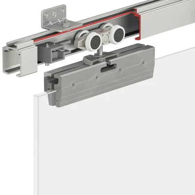 Image of Glass Sliding Door Track System Top Hung 120kg Per DecorAndDecor (1.5m Kit for One Door)