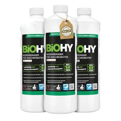 Image of BiOHY Floor Cleaner for Mopping Robots with Orange Scent (10l Canister) Cleaning Agent Concentrate All Foam Free &amp; Streak Sustainable 1:200
