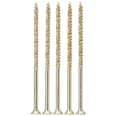 Image of ForgeFast Elite Low Torque Woodscrews 5.0 x 100mm Zinc Yellow Passivated Box 100