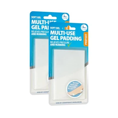 Image of Profoot Multi Use Gel Padding Instant Relief for Painful Rubbing Ideal Blister Prevention, Bunions, Calluses and Foot Discomfort Cushioning Comfort (2 Pack)