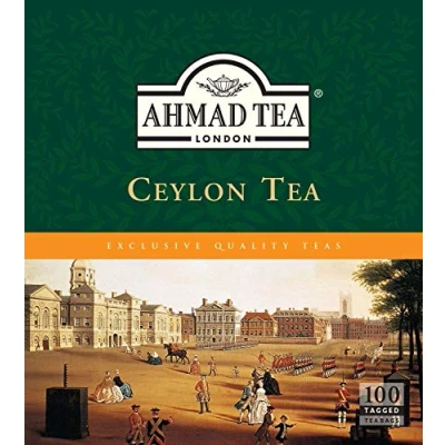 Image of Ahmad Tea 100 Teabags, Ceylon, Black Tea, 1 x Teabags