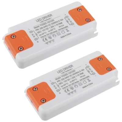 Image of EPLZON 12V 15W LED Transformer Driver Compact Light Adapter for G4 MR16 MR11 GU4 GU5.3 lamps (2 Pieces)