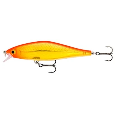 Image of Rapala Shadow Rap Shad Lure with Two No. 6 Hooks, 0.9 1.2 m Swimming Depth, 9 cm Size, Hot Head
