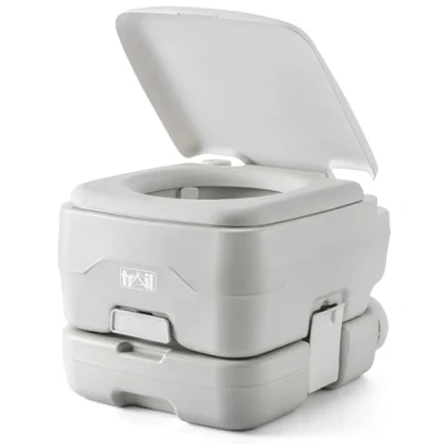 Image of Trail Portable Camping Toilet, Compact Flushable Travel Loo, Large 10L Detachable Waste Tank, Hygienic Double Seal Blade Valve to Prevent Smells, Outdoor Fishing Festival Caravan Porta Potty