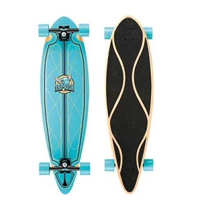 Image of Osprey Cruiser Longboard, 39inch Complete Skateboard, 7 PLY Canadian Maple Deck, For Kids Adults and Beginners Helix, Multiple Colours