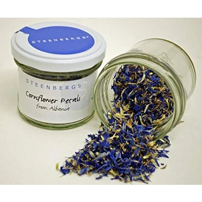 Image of Steenbergs Cornflower Petals Dried Blue Standard Jar 5g