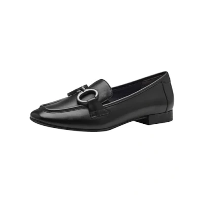 Image of TAMARIS Women&#039;s 8 84202 42 Loafer, Black Nappa, 4 UK