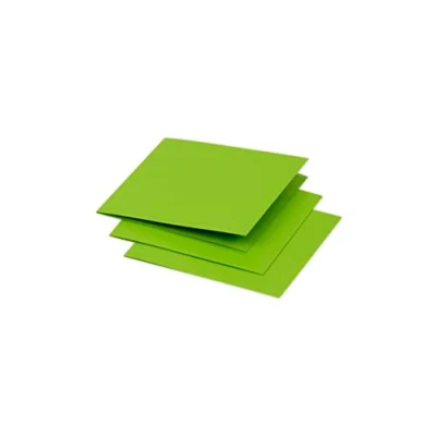 Image of Clairefontaine Ref 16021C Pollen Folded Card (Pack of 25 Sheets) 116 x 116mm Sized, 210gsm Card, Inkjet &amp; Laser Printer Compatible, Acid Free Intensive Green